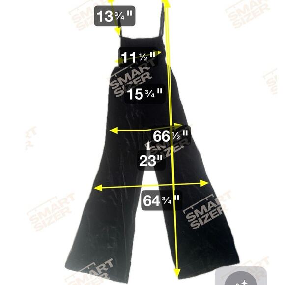 Free People 90s Forever Lace Up Crushed Velvet Wide Leg Jumpsuit EUC Black Small - Picture 6 of 7